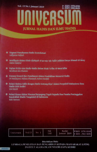Image of Universum : jurnl hadis dan ilmu hadis