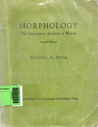 Image of Morphology : The descriptive analysis of words