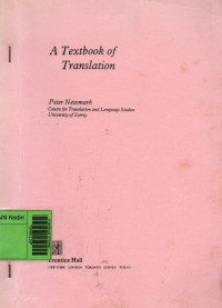 Image of A textbook of translation