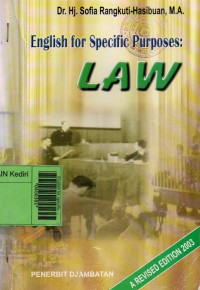 Image of English for specific purposes : law
