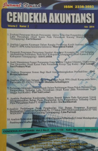 Image of Cendekia Akuntansi: Jurnal Ilmiah volume 2, nomor 2 tahun 2014
