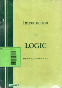 Image of Introduction to logic