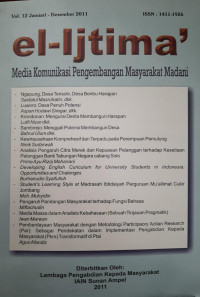 Image of El-Ijtima' : Media Komunikasi Pengembangan Masyarakat Madani Vol. 12 Januari - Desember 2011