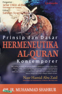 Image of Prinsip dan dasar hermeneutika al Qur'an kontemporer