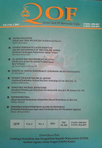 Image of QOF : Jurnal Studi Al-Quran dan Tafsir Vol.3 No. 1 2019