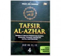 Image of Tafsir al-Azhar jilid 4 (juz 10, 11, 12) : Diperkaya dengan pendekatan sejarah, sosiologi, tasawuf, ilmu kalam, sastra, dan psikologi