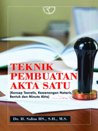 Image of Teknik pembuatan akta satu
